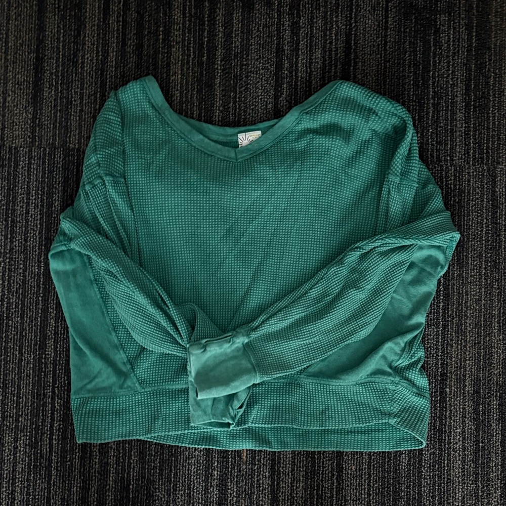 Aerie Teal Long Sleeve Women's Top